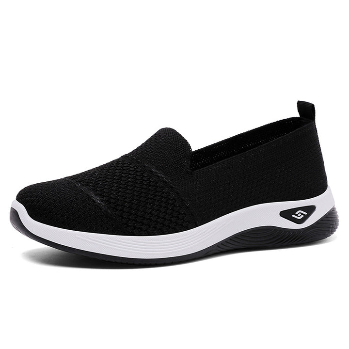 Dame Åndbare Slip-On Fritidssko med elastisk Strikkestruktur Stilla