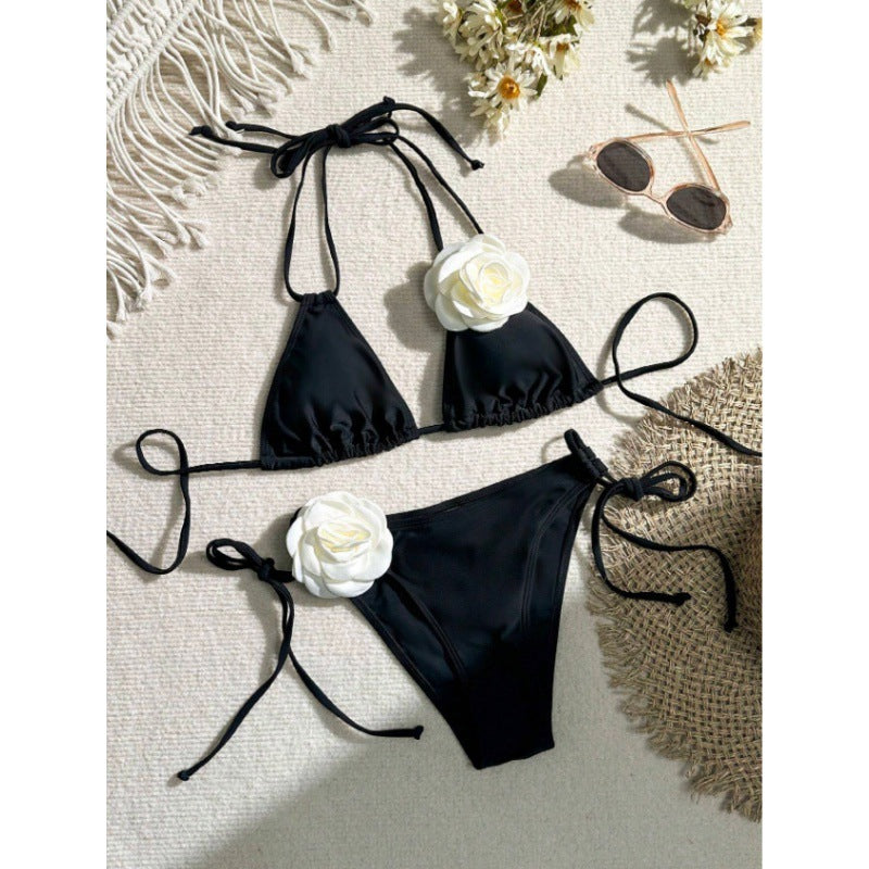 Dame Stilig Floral Accent Bikini Sæt Stilla
