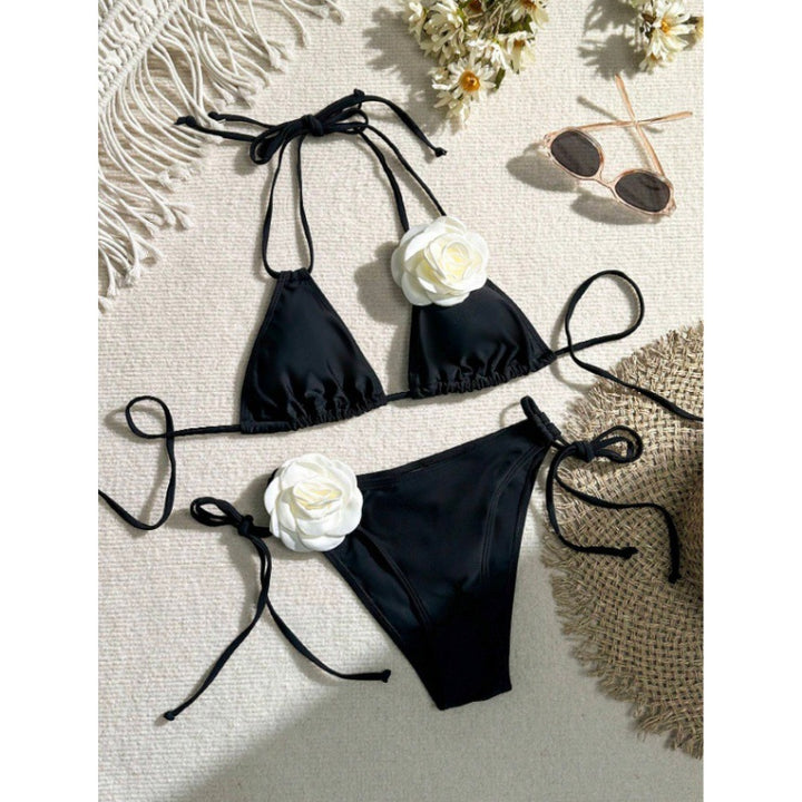 Dame Stilig Floral Accent Bikini Sæt Stilla