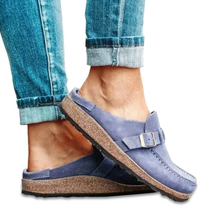 Dame komfortable clogs med ergonomisk korkfodbede og moderne spændedesign Stilla