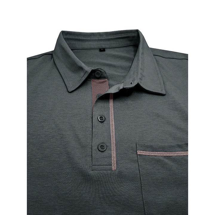 Herren kortærmet polo t-shirt med moderne snit og praktisk brystlomme Stilla