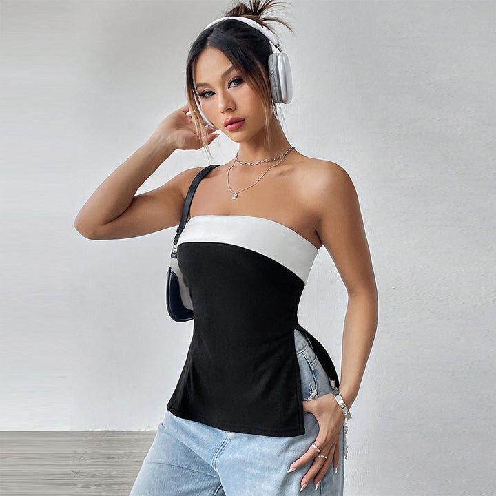 Kvindernes tanktop med en figursyget silhuet og elegant kontrastdesign Stilla