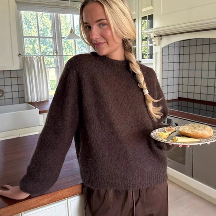 Dame stilfuld Relaxed-Fit pullover med voluminøse ærmer Stilla