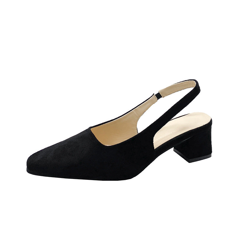 Dame Elegant Slingback Blockhæl Mules Stilla