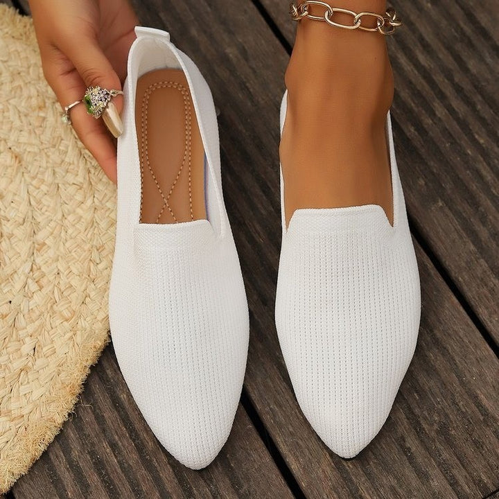 Dame Åndbare Strik Slip-on Loafers Stilla