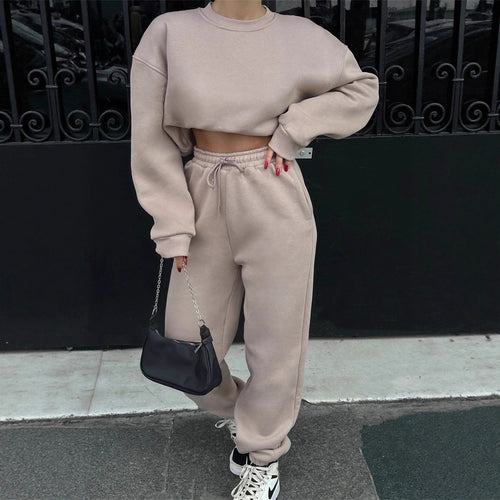 Dame afslappet sweatshirt og træningsbuks sæt Stilla