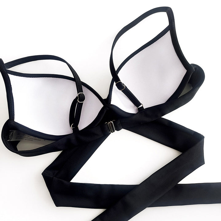 Dame elegant Two-Piece badetøj med gennemsigtigt maxikjole Stilla