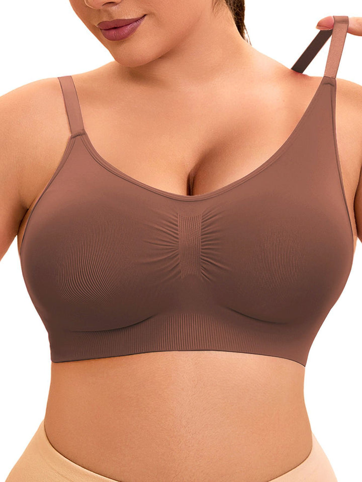 Dame sporty bralette-bh med sømløs pasform og elastisk underbånd Skovae