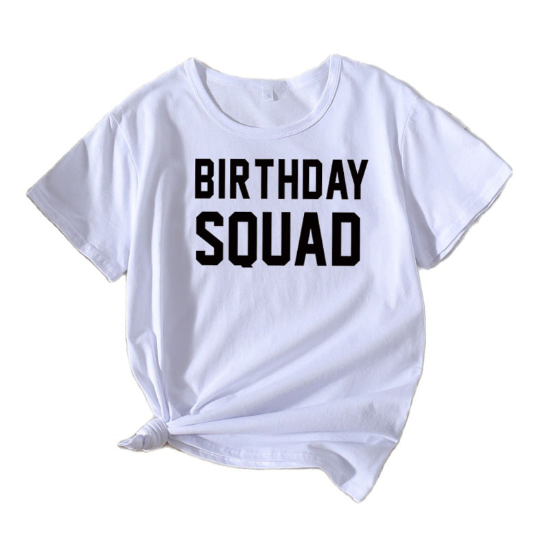 Dame Grafik Fødselsdag Squad T-Shirt Stilla