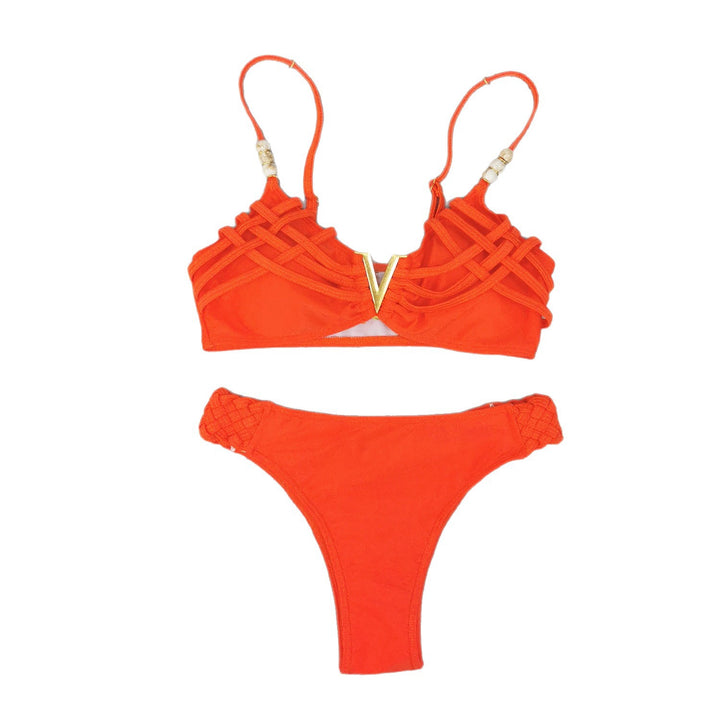 Dame Bikini-sæt med filigran flæse design og luksuriøse smykkedetaljer Stilla