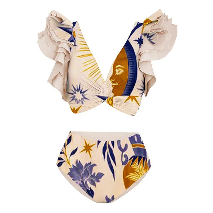 Dame elegant wrap top og kombineret nederdel sæt Skovae