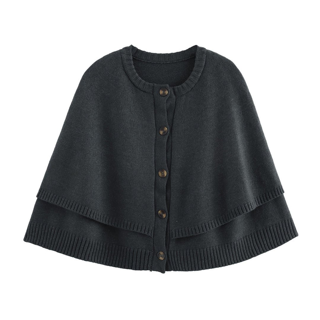 Femme Classic Button-Up Cape Sweater Stilla