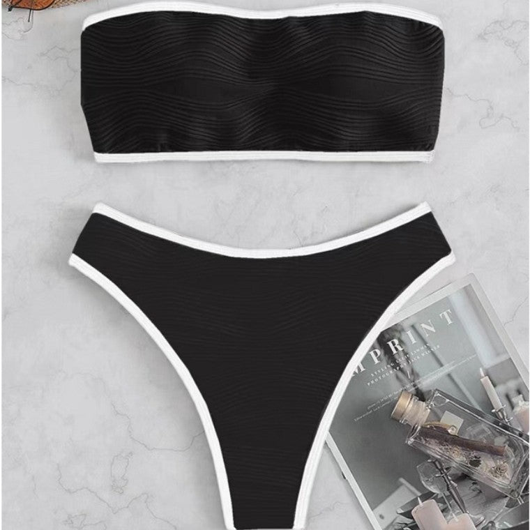 Dame Strapless Ribb-Bikini-Sæt Stilla