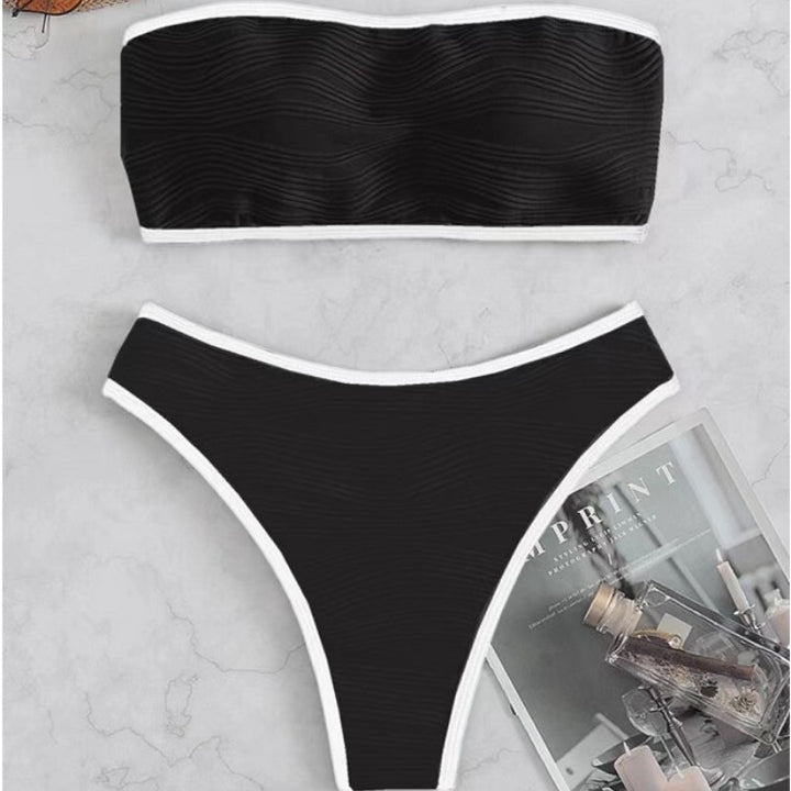 Dame Strapless Ribb-Bikini-Sæt Stilla