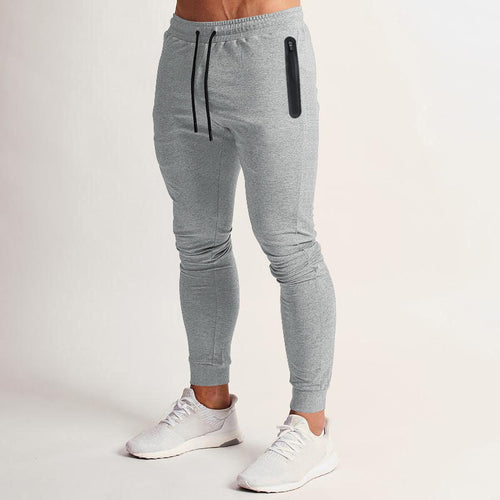 Herrene lidt taljeret joggingbukser med skjulte lynlåslommer og elastisk talje Skovae