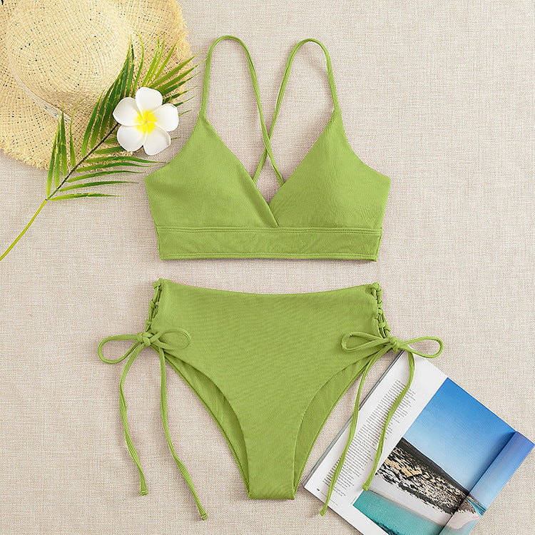 Dame bikini-sæt med raffineret snøre-detail Skovae