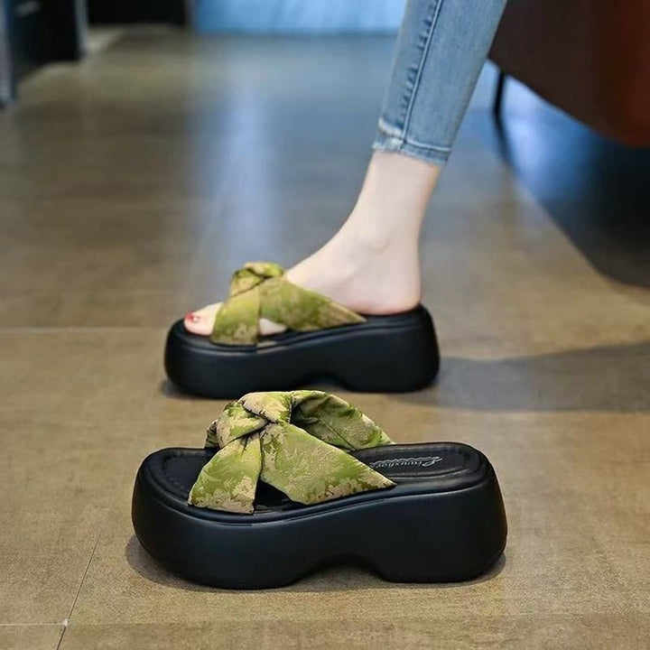 Dame Plateau-sandaler med moderigtigt bånd-design og skridsikkert sål Stilla