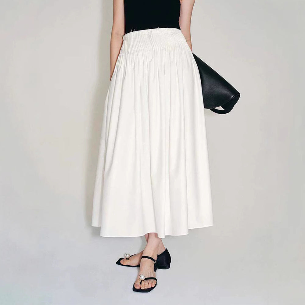 Damer elegant midi-nederdel med plisserede detaljer Stilla