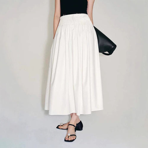 Damer elegant midi-nederdel med plisserede detaljer Stilla