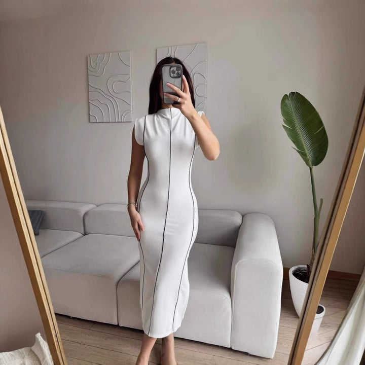 Damer Stilfuld Bodycon Midi Kjole Stilla