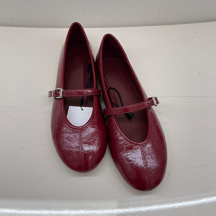 Dame Klassiske Mary Jane Ballerinas med spænde-detalje Stilla