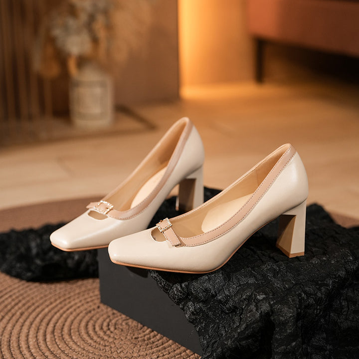 Femme Elegante Blockhæl pumps Stilla