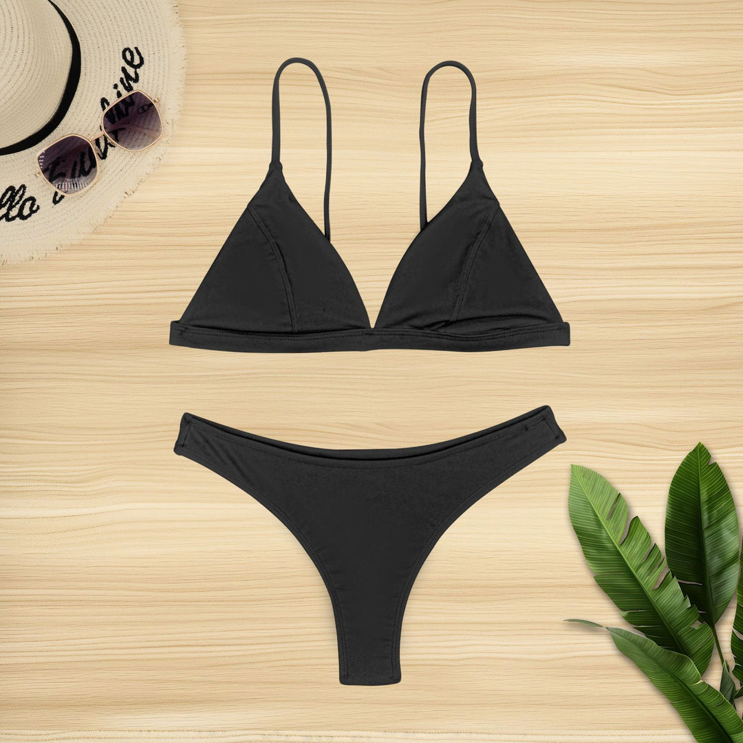 Dame Triangel-Bikini-Sæt med justerbare stropper og sømløst design Stilla
