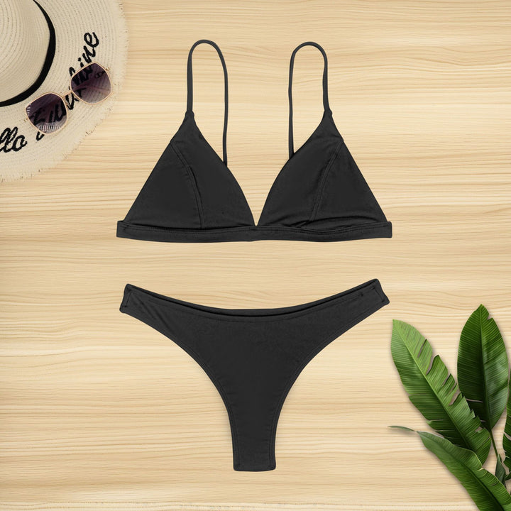 Dame Triangel-Bikini-Sæt med justerbare stropper og sømløst design Stilla