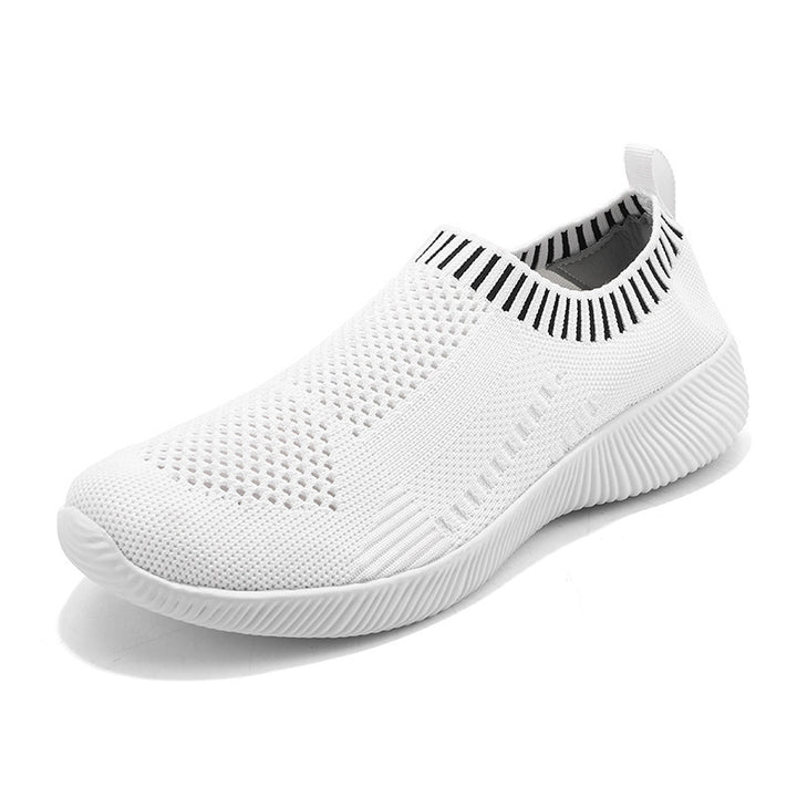 Dame Slip-On Sport Sneakers med åndbart strikovermateriale Stilla