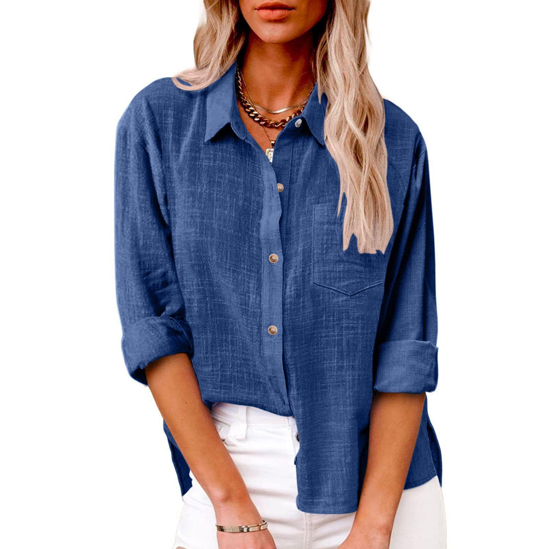 Dame afslappet linned bluse Stilla