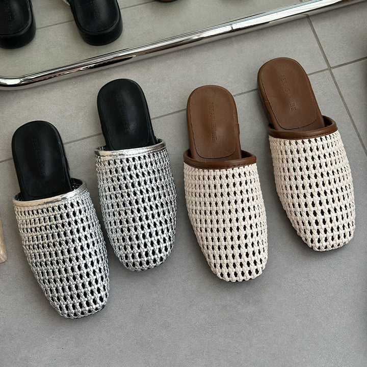 Damer Woven Slide Mules Stilla