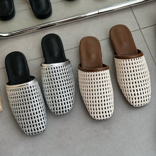 Damer Woven Slide Mules Stilla