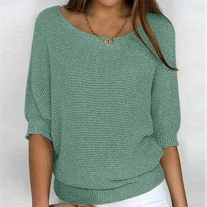 Femme Oversized Strikpullover med flagermusærmer Stilla