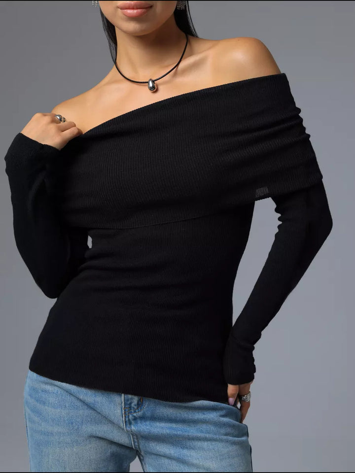 Off-Shoulder Langærmet Top Stilla