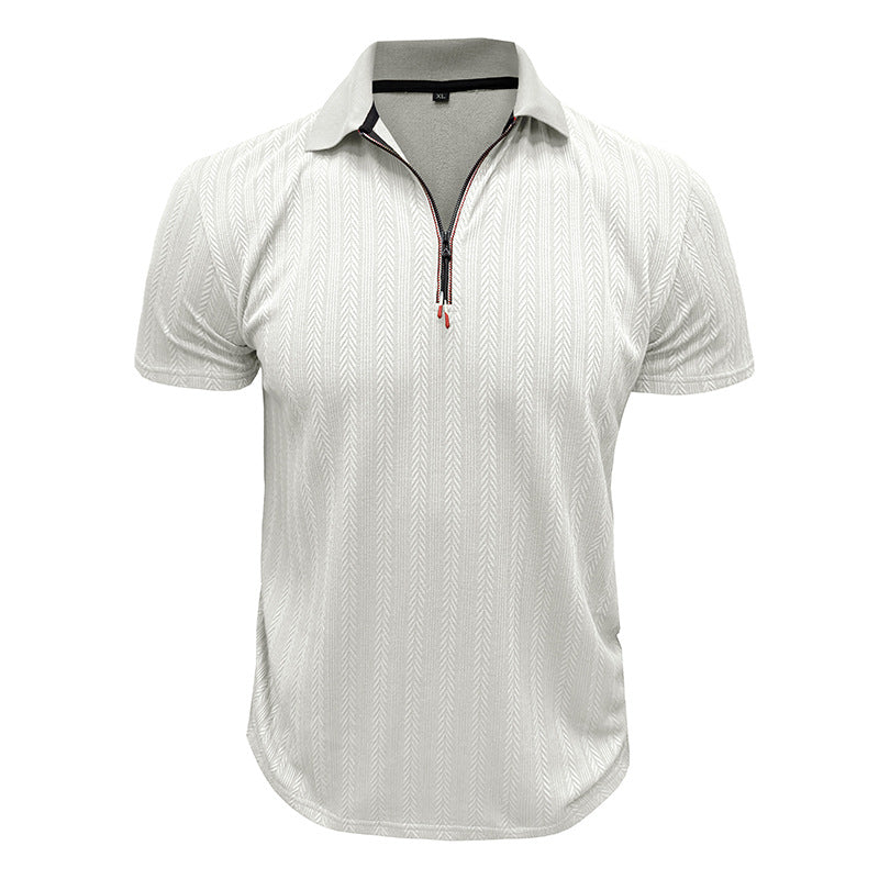 Herrer Kortærmet Poloshirt med høj Krave Stilla