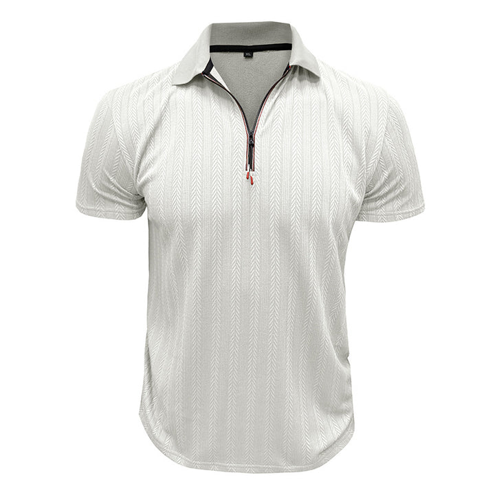 Herrer Kortærmet Poloshirt med høj Krave Stilla