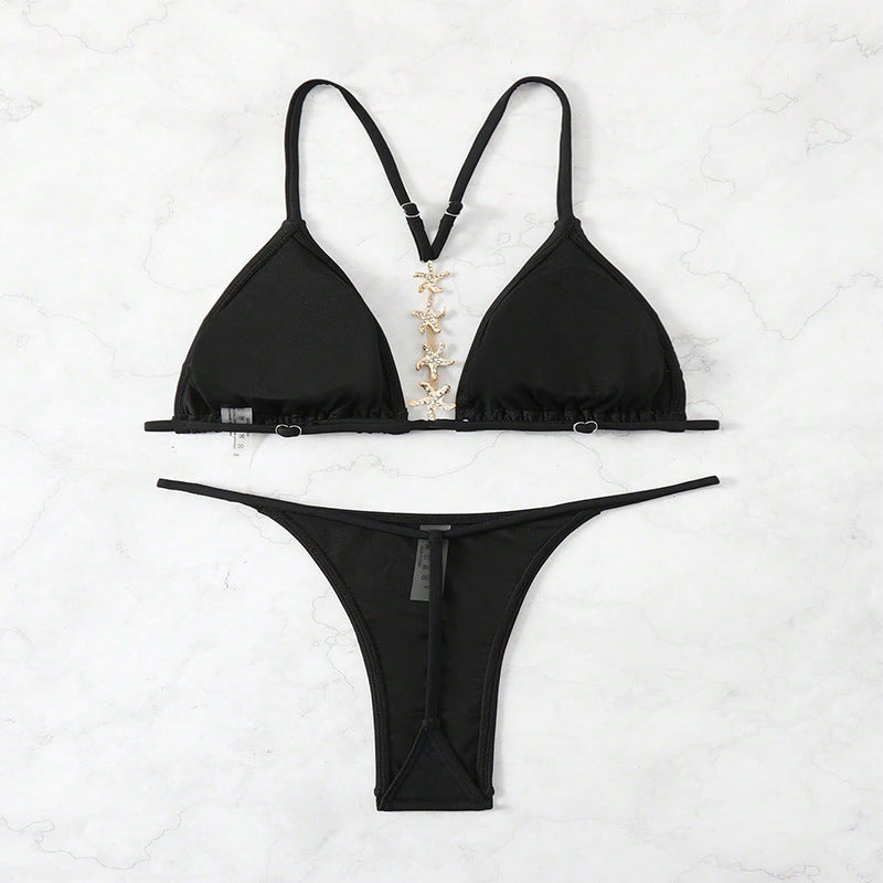 Dame Bikini-sæt med elegant trekantsdesign og justerbare stropper Stilla