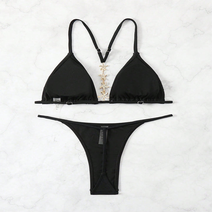 Dame Bikini-sæt med elegant trekantsdesign og justerbare stropper Stilla