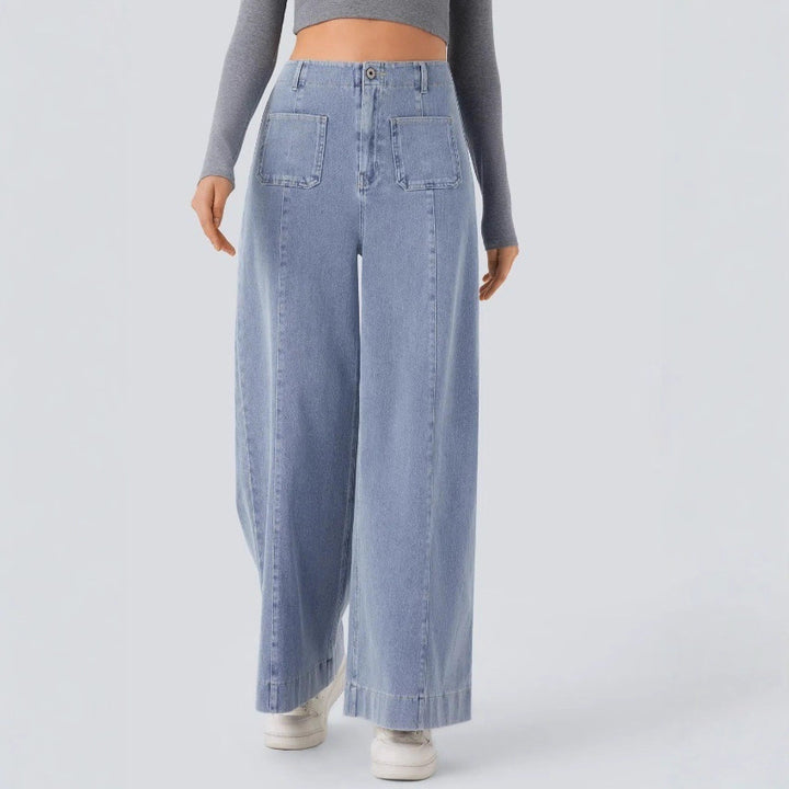 Kvinders vide jeans med høje lommer Stilla