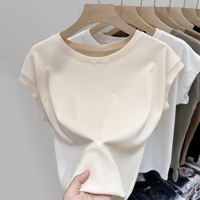 Dame Komfortabel T-shirt med blød bomuldsblanding og afslappet snit Stilla