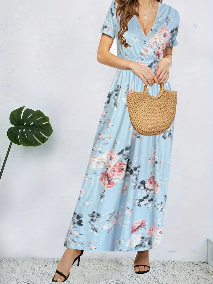 Damer Floral Wrap Maxi Kjole Stilla 1752725781