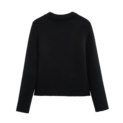 Femme Elegant strik cardigan med knapdetaljer Stilla