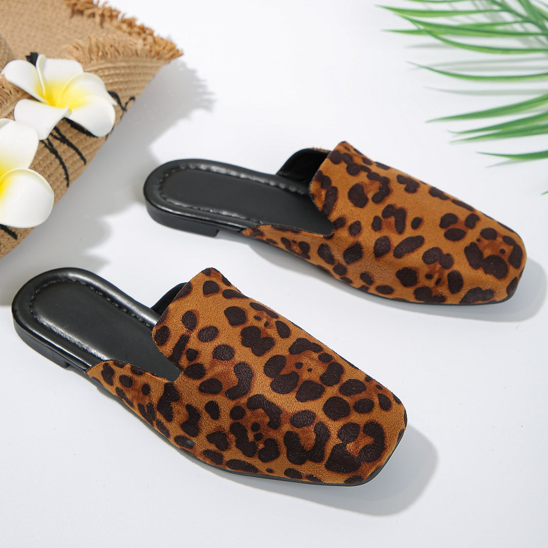 Dame Mønstrede Clogsandaler med chic Leopardsprint og fleksibel Sål Stilla