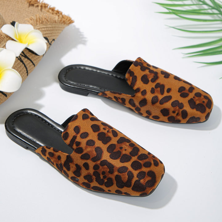 Dame Mønstrede Clogsandaler med chic Leopardsprint og fleksibel Sål Stilla
