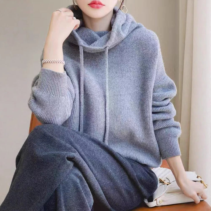 Femme Cozy Høj Hals Pullover Trøje Stilla