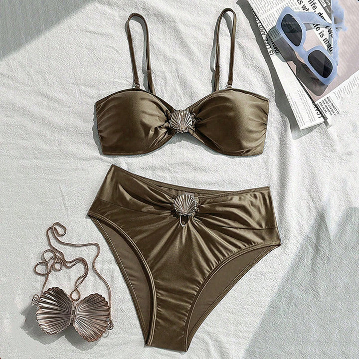 Dame Elegant bikini sæt med moderigtigt muslingedesign Skovae