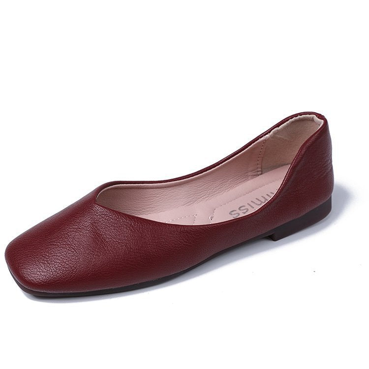 Dame ballerinaer med elegant slipdesign og blødt læder Stilla