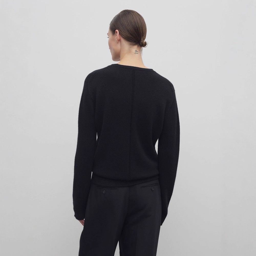 Damer finstrikket sweater lavet af høj kvalitet uld Stilla