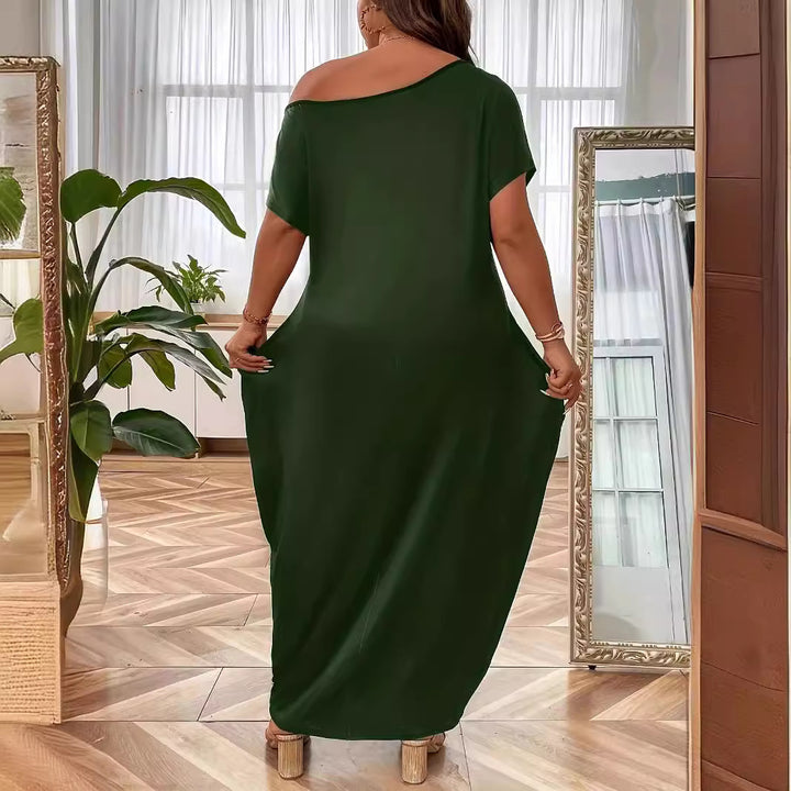 Dame maxikjole med elegant sommerfugl motiv Stilla