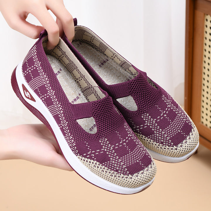 Femme Flexible Slip-On Mesh Gå Sko Stilla